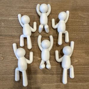 Umbra Buddy Set of 6 Hooks - White Wall Hooks - Alan Wisniewski Design